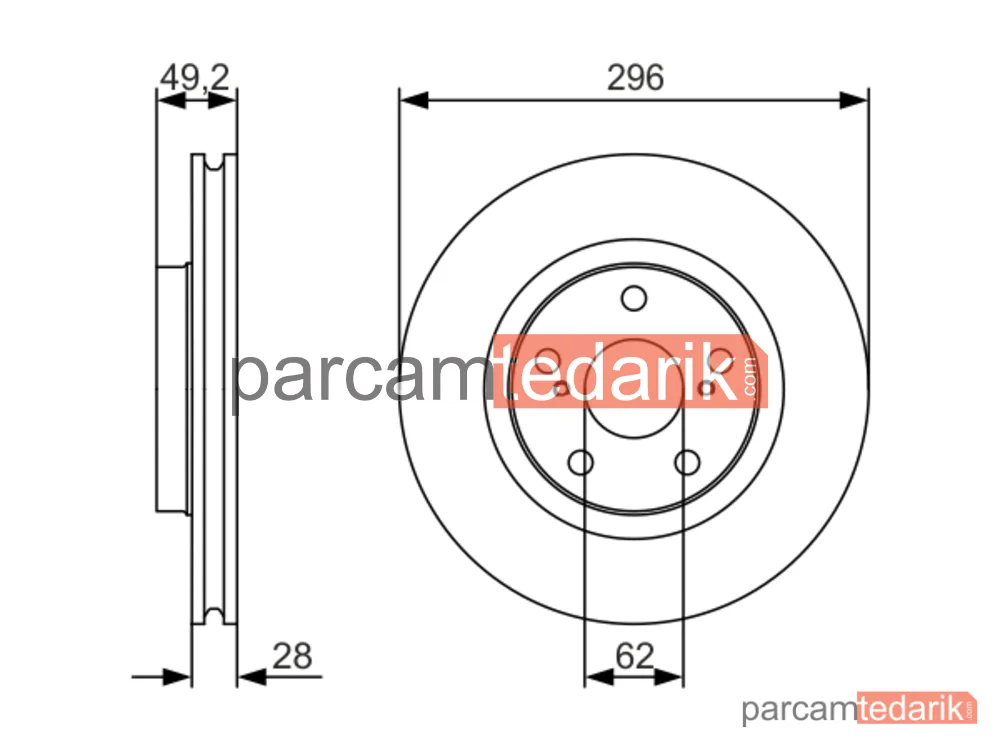 BOSCH 0986479S22 | Fren Diski (Ön, 296 mm)