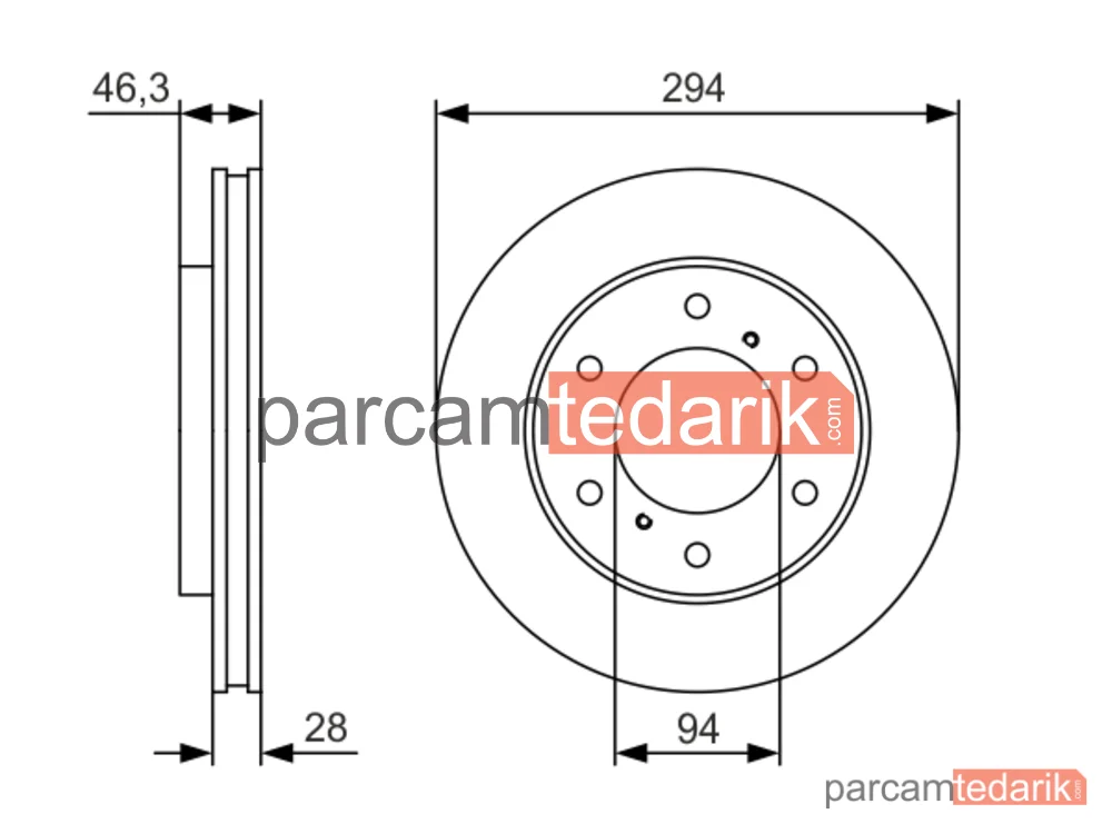 BOSCH 0986479S63 | Fren Diski — Mitsubishi L200 / Triton, Fiat Fullback Pick-Up