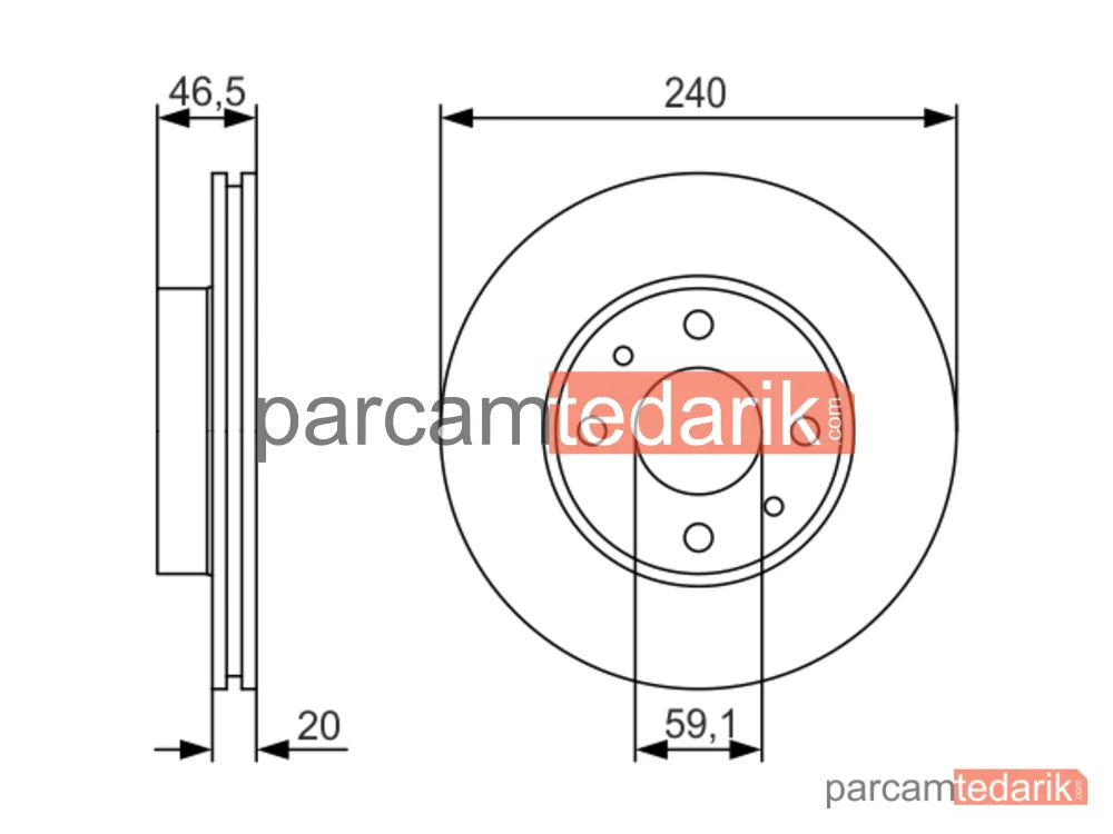 BOSCH 0986479S74 | Fren Diski (240 mm) — Fiat Palio, Fiat Palio Weekend, Fiat Albea