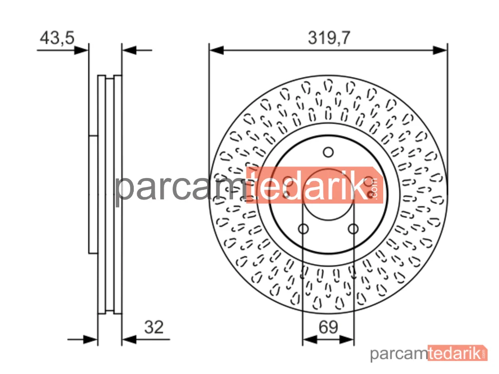 BOSCH 0986479T01 | Fren Diski — Mitsubishi Lancer VII, Mitsubishi Lancer VI