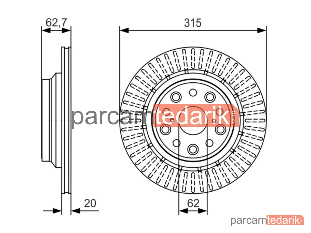 BOSCH 0986479T06 | Fren Diski — Lexus LS