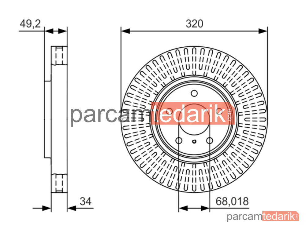 BOSCH 0986479T32 | Fren Diski (Ön, 320 mm) — Infiniti Q70, Infiniti M, Infiniti EX