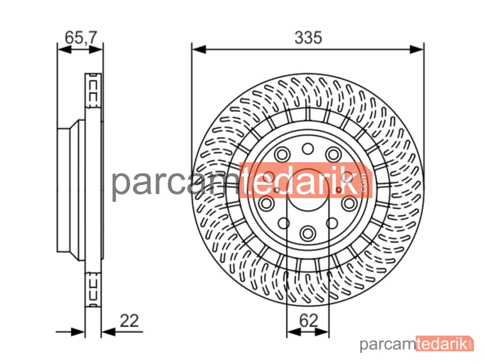 BOSCH 0986479T35 | Fren Diski (Arka, 335 mm) — Lexus LS