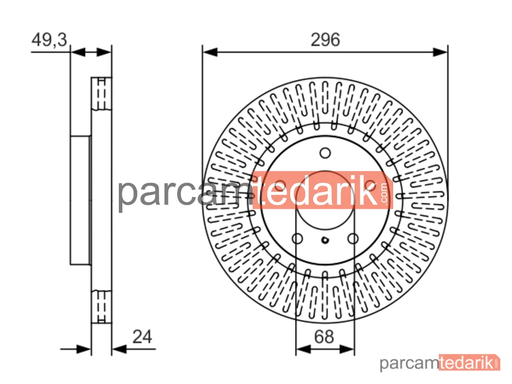 BOSCH 0986479T44 | Fren Diski (Ön, 296 mm)