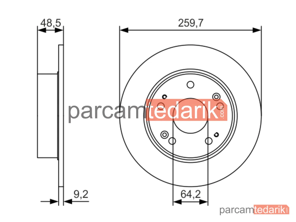 0986479T81 | Fren Diski (Arka, 259.7 mm) — Honda Accord VII