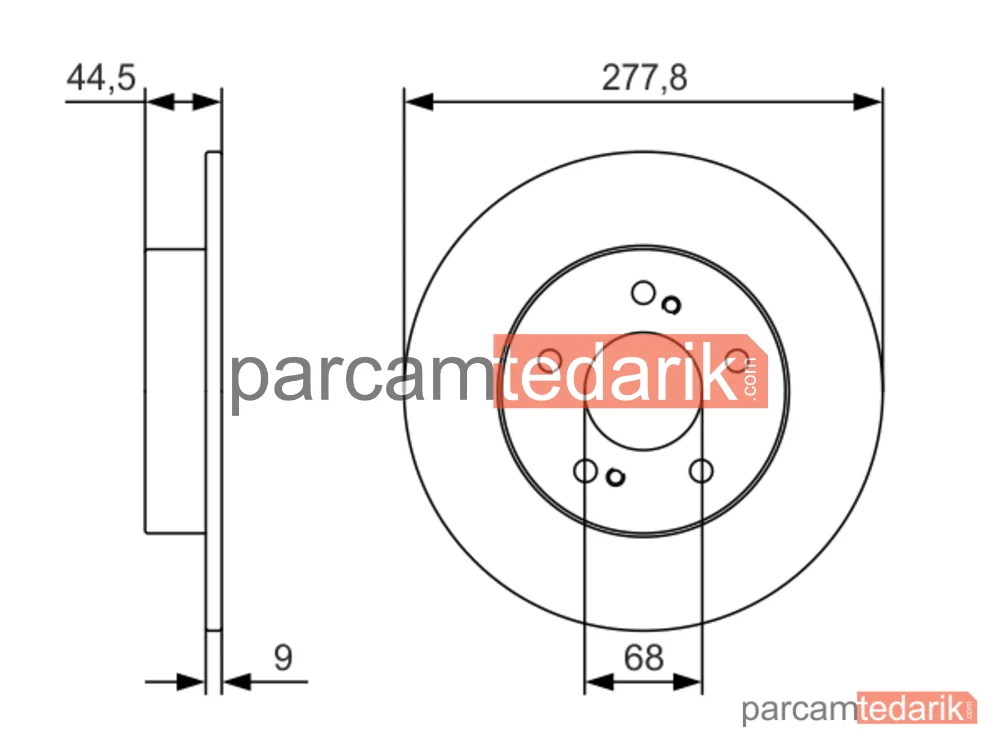 0986479T86 | Fren Diski (Arka, 277.8 mm) — Nissan Maxima / Maxima QX IV, Nissan Maxima / Maxima QX V, Nissan Cefiro III