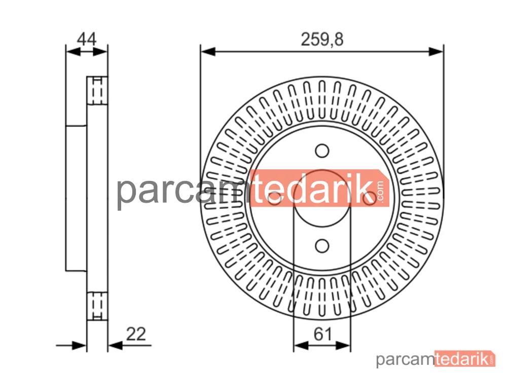 0986479U02 | Fren Diski (Ön, 259.8 mm)