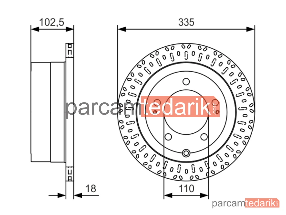 BOSCH 0986479U32 | Fren Diski (Arka, 335 mm)