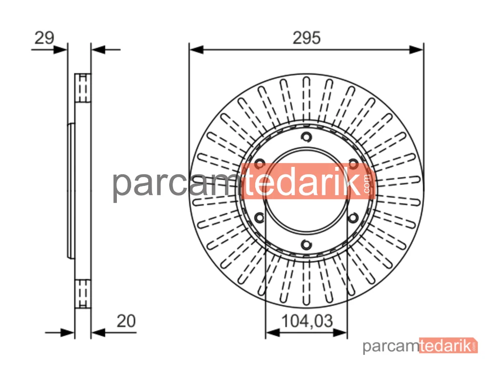 BOSCH 0986479U33 | Fren Diski (Ön, 284 mm) — Nissan Patrol III/1 Hardtop, Nissan Patrol III/2 Hardtop, Nissan Patrol GR IV