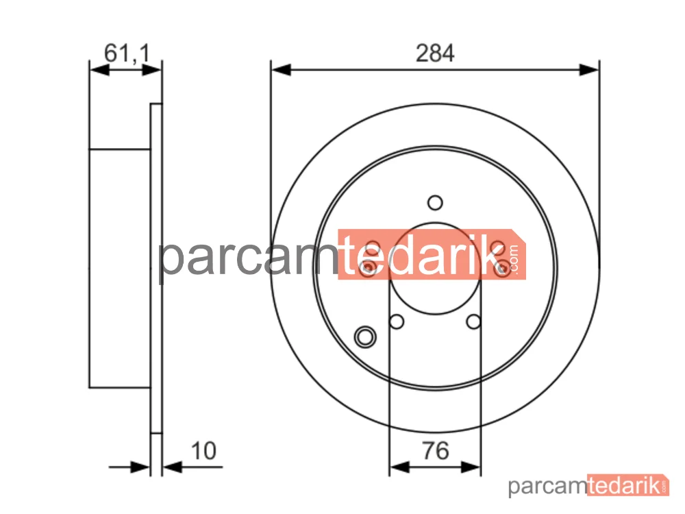 BOSCH 0986479U37 | Fren Diski (Arka, 295 mm) — Hyundai ix35, Kia Sportage III