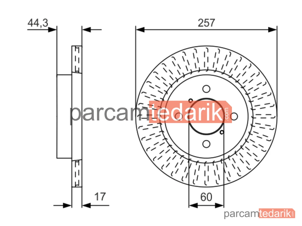 BOSCH 0986479U93 | Fren Diski (Ön, 257 mm)