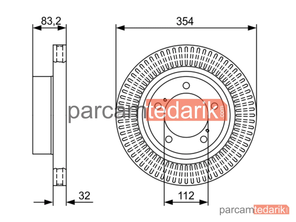 BOSCH 0986479V50 | Fren Diski (Ön) — Toyota Land Cruiser 200, Toyota Tundra Pick-Up