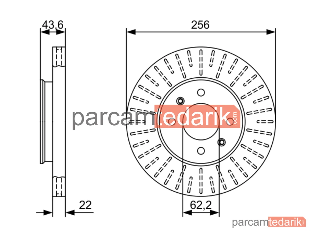 BOSCH 0986479V96 | Fren Diski — Hyundai Accent IV