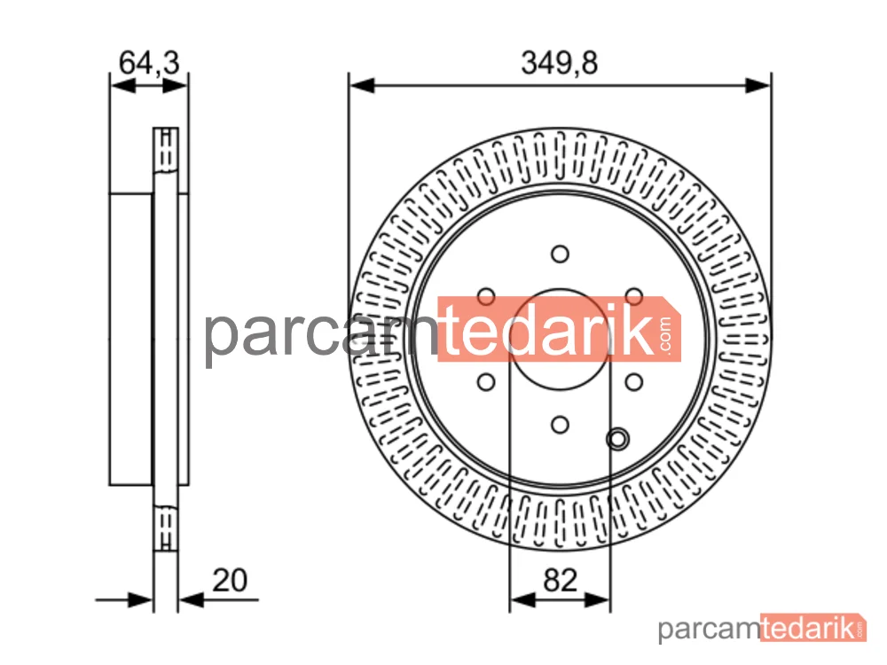 BOSCH 0986479W46 | Fren Diski (Arka) — Nissan Patrol VI