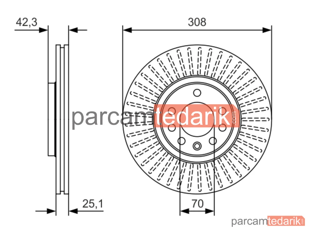 BOSCH 0986479W59 | Fren Diski (Ön) — Opel Astra G Coupe, Opel Astra G, Opel Astra G Cabrio