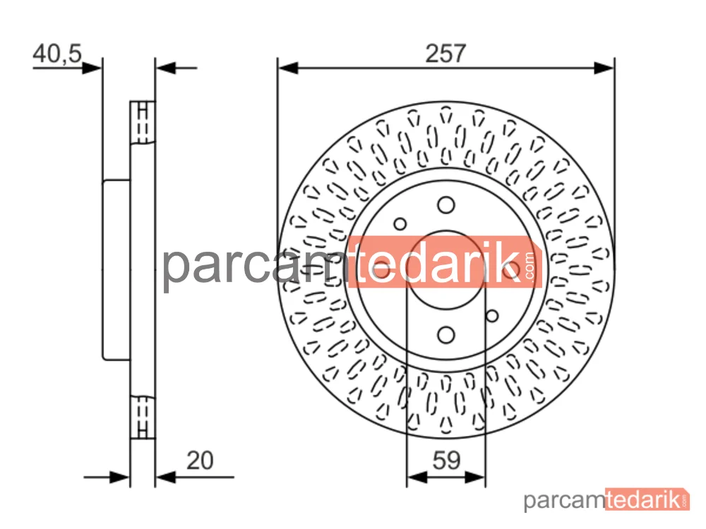 BOSCH 0986479W68 | Fren Diski (257 mm) — Fiat Tempra S.w., Alfa Romeo 155, Fiat Marea