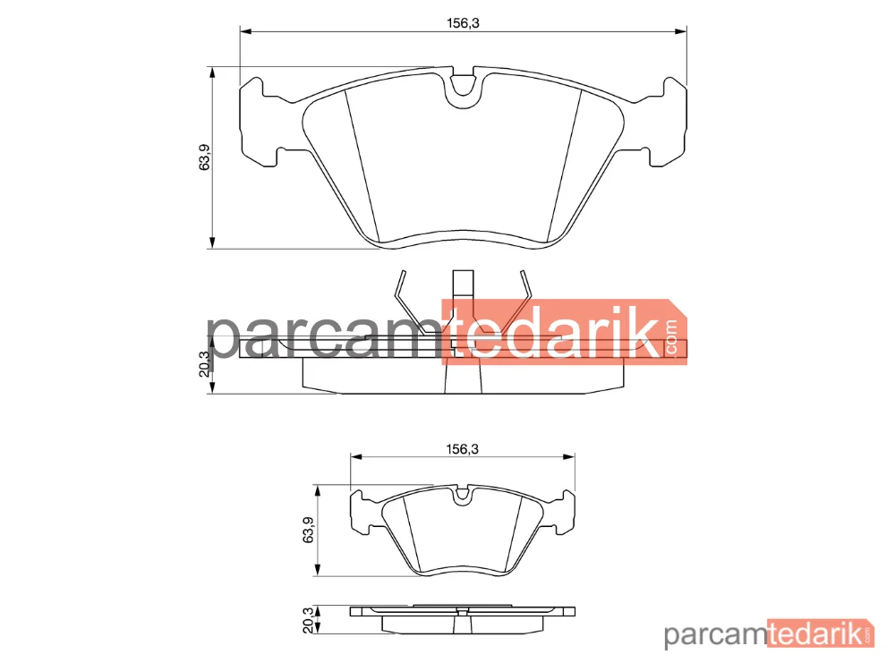 BOSCH 0986490640 | Fren Balatası (Ön) — BMW 5, BMW 5 Touring, BMW 7