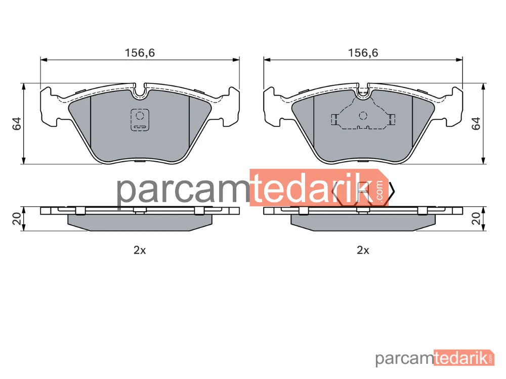 BOSCH 0986490640 | Fren Balatası (Ön) — BMW 5, BMW 5 Touring, BMW 7