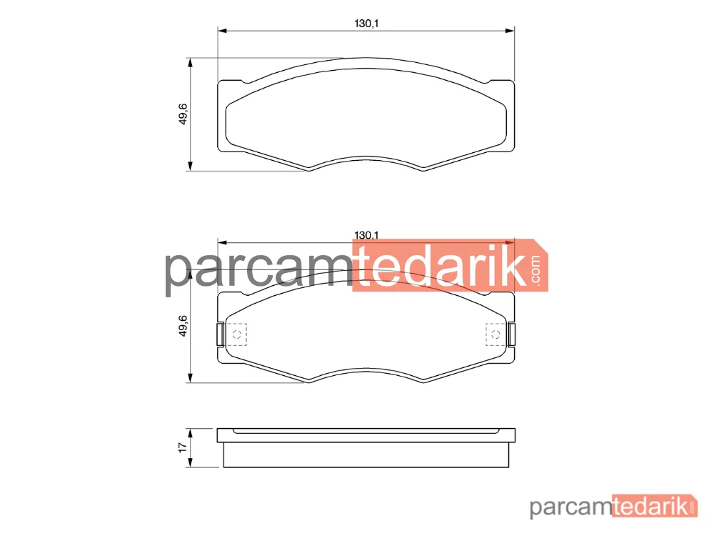 BOSCH 0986490990 | Fren Balatası (Ön) — Nissan Bluebird, Nissan Pick UP, Nissan Laurel