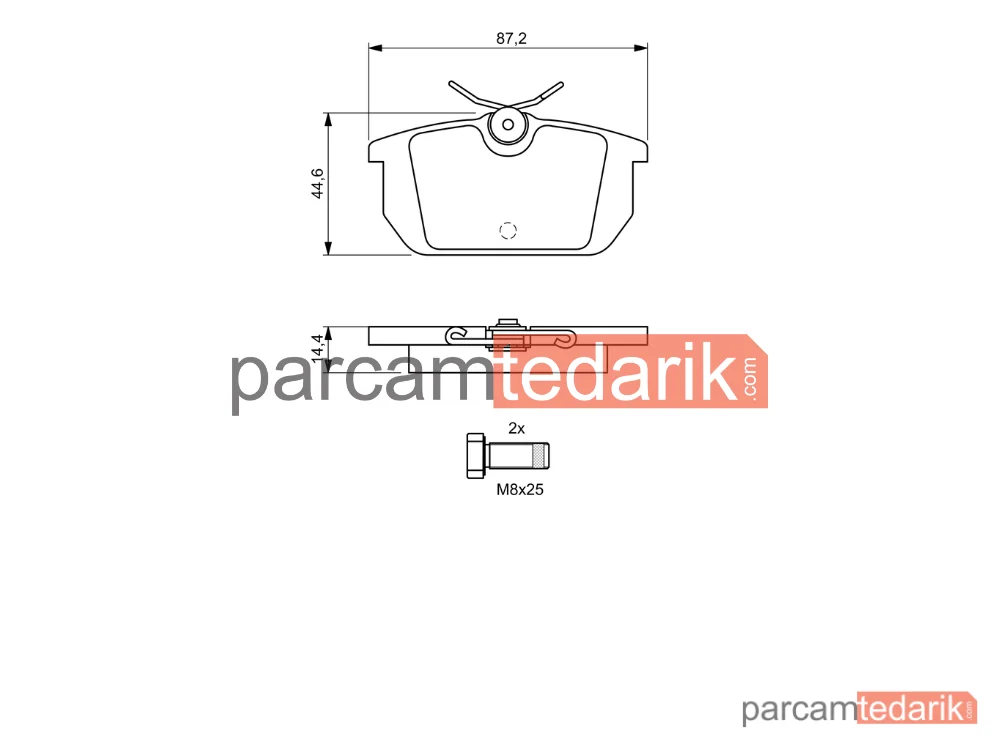 BOSCH 0986491030 | Fren Balatası (Arka) — Fiat Tipo, Fiat Tempra S.w., Alfa Romeo 155