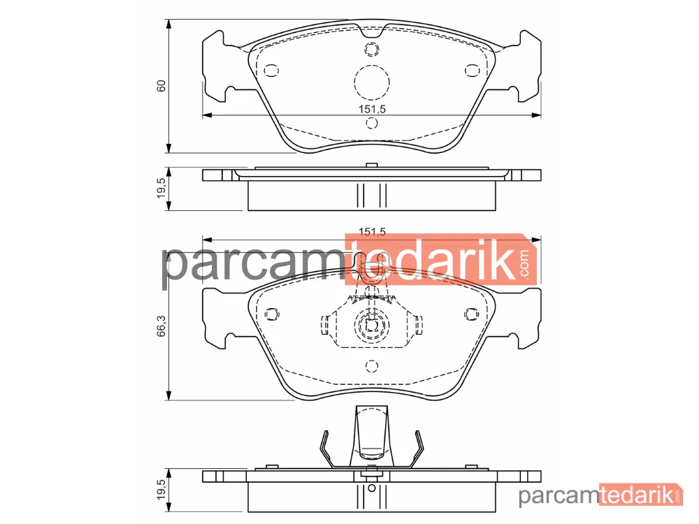 BOSCH 0986494002 | Fren Balatası (Ön) — Mercedes-Benz E-Serisi, Mercedes-Benz E-Serisi T-Model