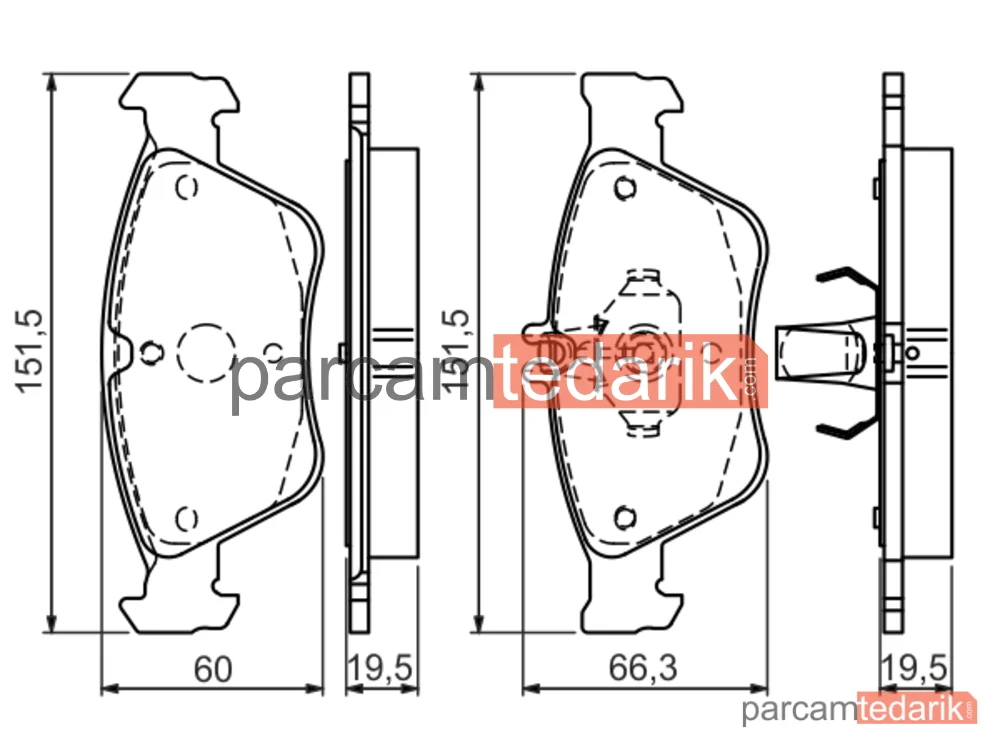 BOSCH 0986494002 | Fren Balatası (Ön) — Mercedes-Benz E-Serisi, Mercedes-Benz E-Serisi T-Model