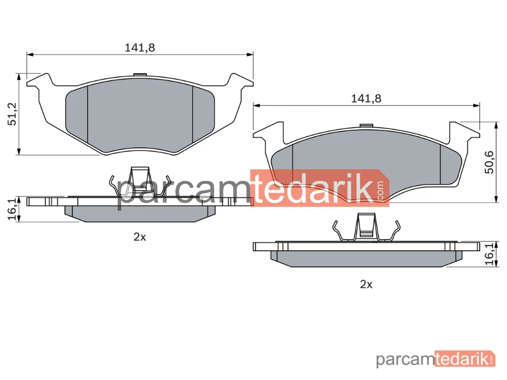 BOSCH 0986494005 | Fren Balatası — VW Polo III, Skoda Fabia I, Seat Arosa