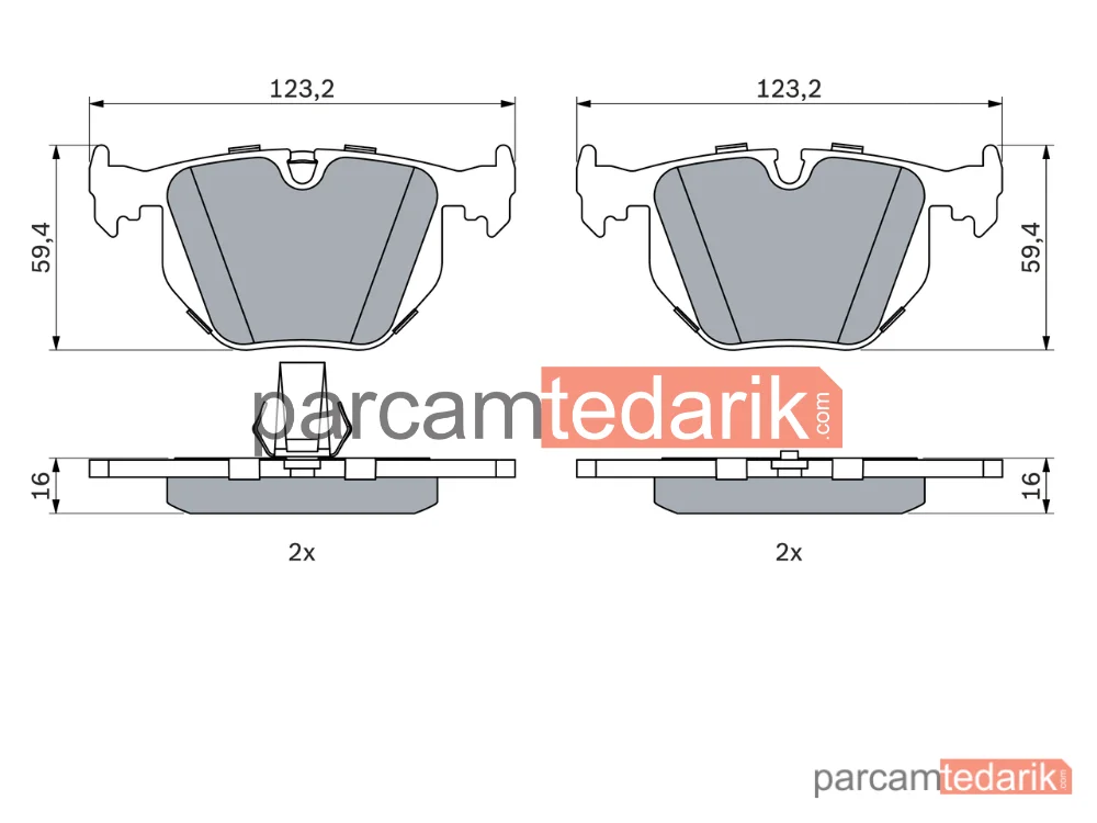 BOSCH 0986494006 | Fren Balatası (Arka) — BMW X3, BMW 7, BMW 3