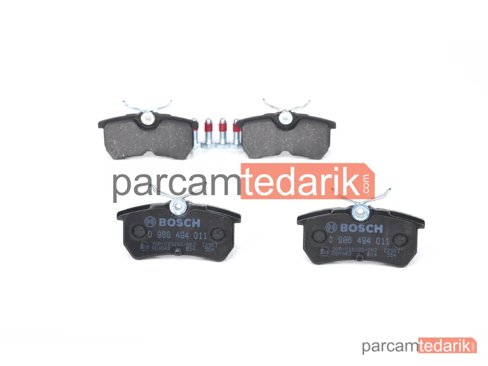 BOSCH 0986494011 | Fren Balatası (Arka) — Ford Focus I, Ford Focus I Kombi, Ford Fiesta VI