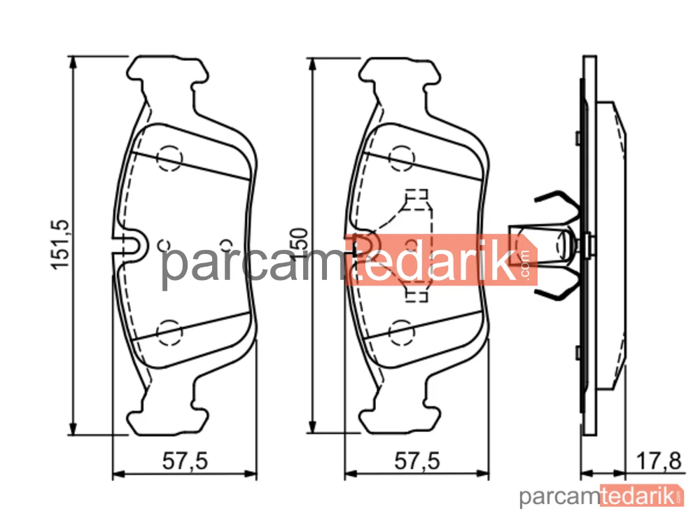 BOSCH 0986494015 | Fren Balatası (Ön) — BMW 3, BMW 3 Coupe, BMW 3 Touring