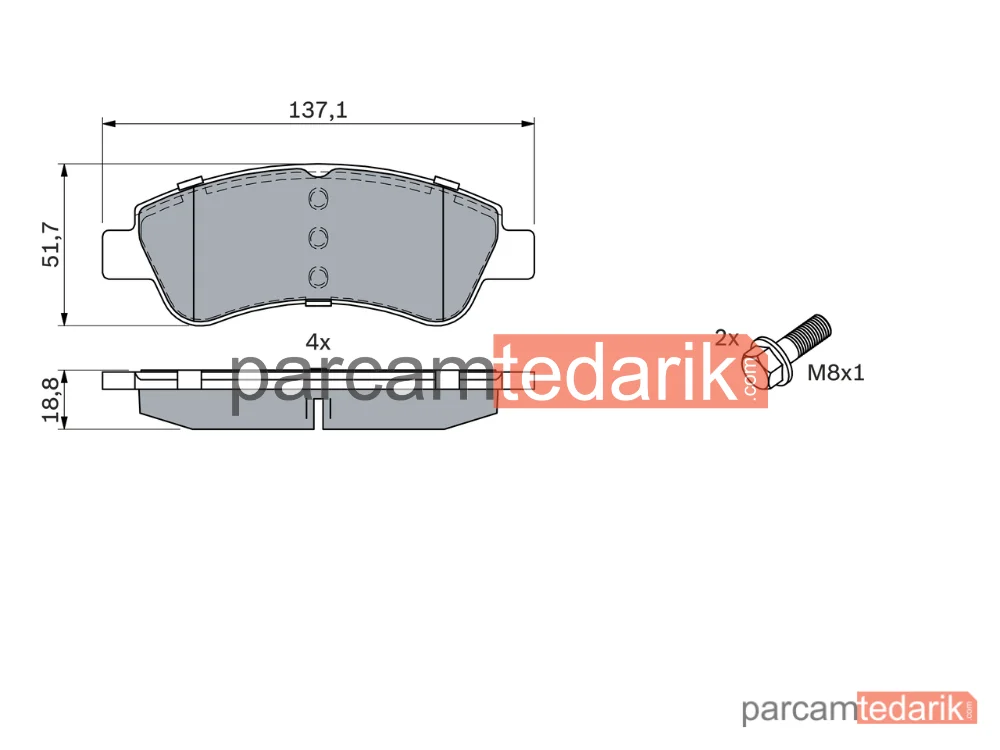 BOSCH 0986494027 | Fren Balatası — Peugeot 208 I, Peugeot Partner
