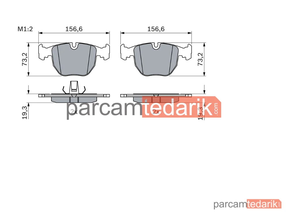 BOSCH 0986494028 | Fren Balatası — BMW 5, BMW 5 Touring, BMW X5