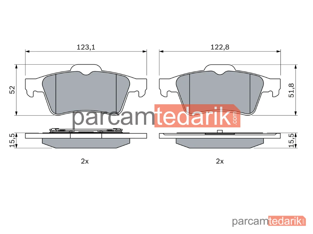 BOSCH 0986494032 | Fren Balatası (Arka) — Renault Laguna II Grandtour, Renault Laguna II, Opel Vectra C