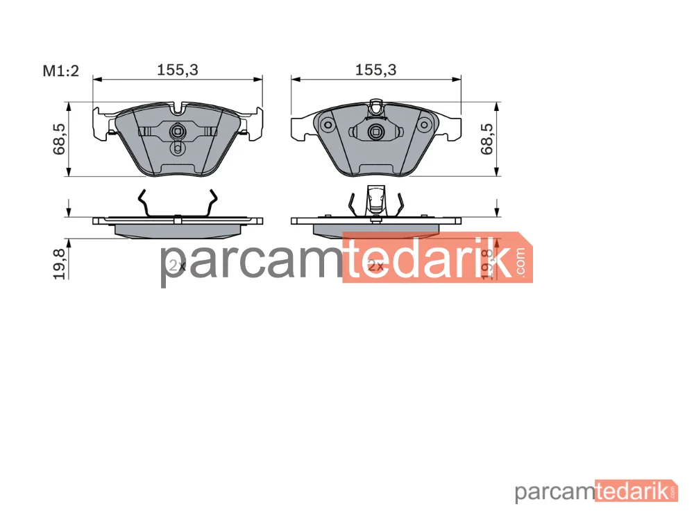 BOSCH 0986494036 | Fren Balatası (Ön) — BMW 5, BMW 5 Touring, BMW 3 Touring