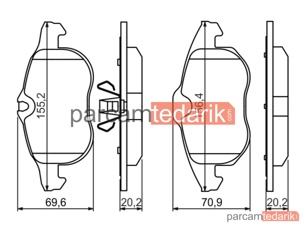 BOSCH 0986494044 | Fren Balatası — Saab 9-3, Opel Vectra C, Saab 9-3 Cabrio