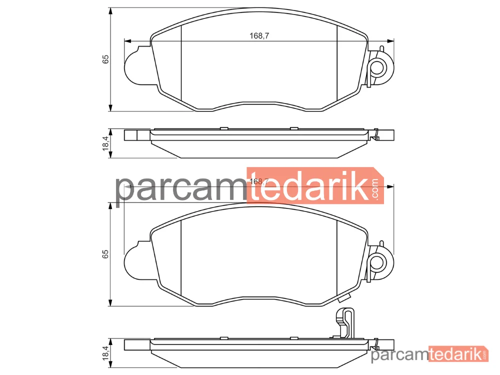 BOSCH 0986494047 | Fren Balatası (Ön) — Ford Transit
