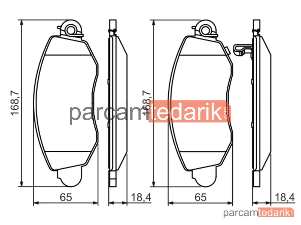 BOSCH 0986494047 | Fren Balatası (Ön) — Ford Transit