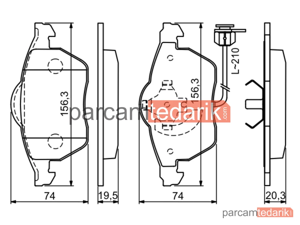 BOSCH 0986494050 | Fren Balatası — Audi A6 C5, Audi A4 B5, Audi A6 C6