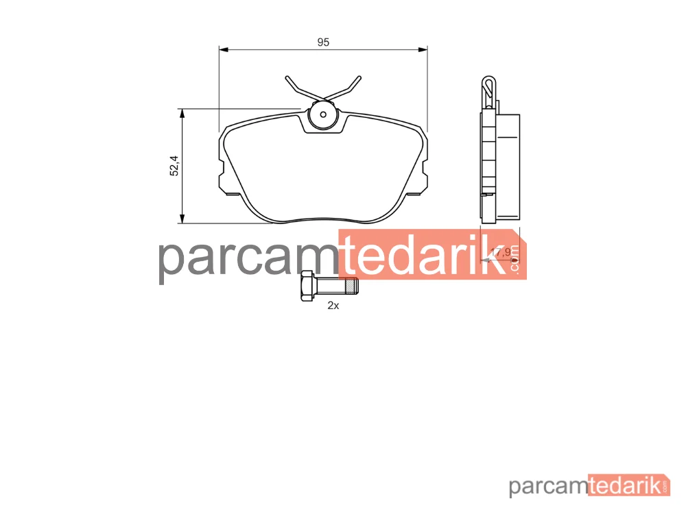 BOSCH 0986494058 | Fren Balatası (Ön) — Mercedes-Benz 190