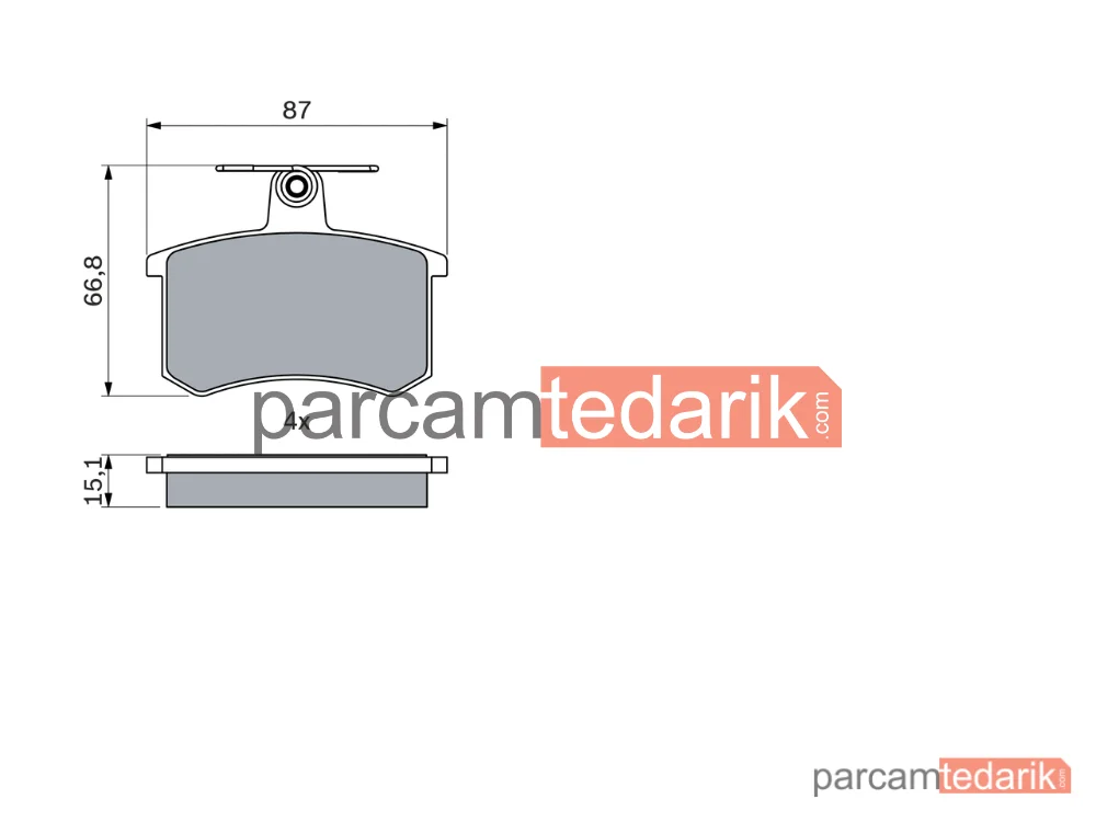 BOSCH 0986494059 | Fren Balatası (Arka) — Audi A6 C4, Audi Coupe B3, Audi A4 B5