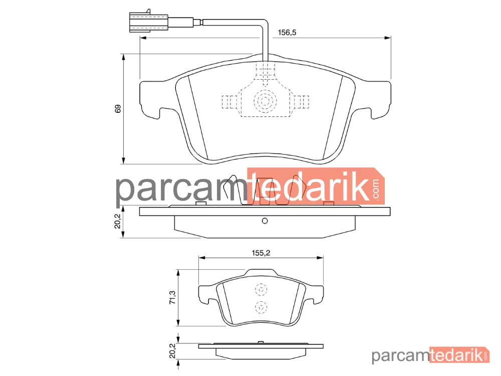 BOSCH 0986494071 | Fren Balatası (Ön) — Alfa Romeo 159 Sportwagon, Alfa Romeo 159