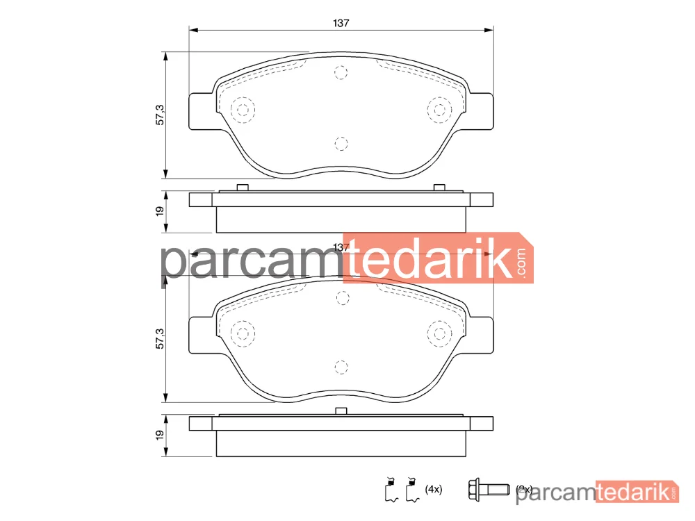 BOSCH 0986494074 | Fren Balatası (Ön) — Fiat Multipla