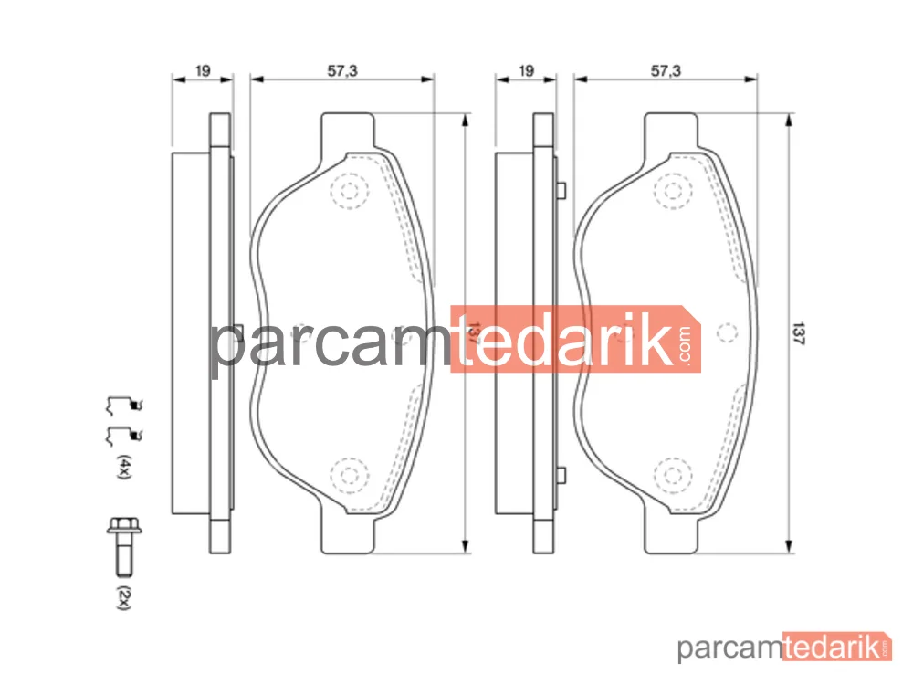 BOSCH 0986494074 | Fren Balatası (Ön) — Fiat Multipla