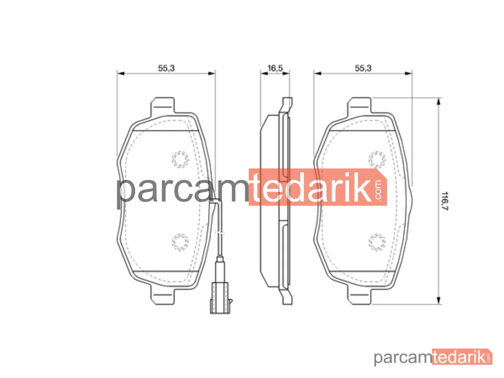 BOSCH 0986494075 | Fren Balatası (Ön) — Lancia Ypsilon