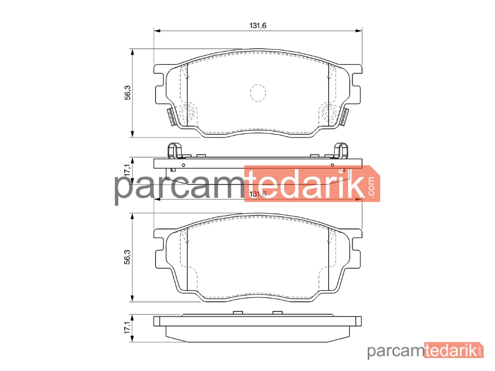 BOSCH 0986494078 | Fren Balatası (Ön) — Mazda 6
