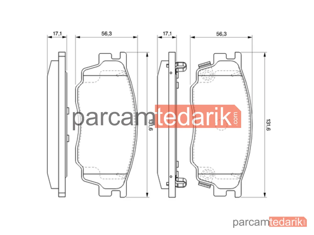BOSCH 0986494078 | Fren Balatası (Ön) — Mazda 6