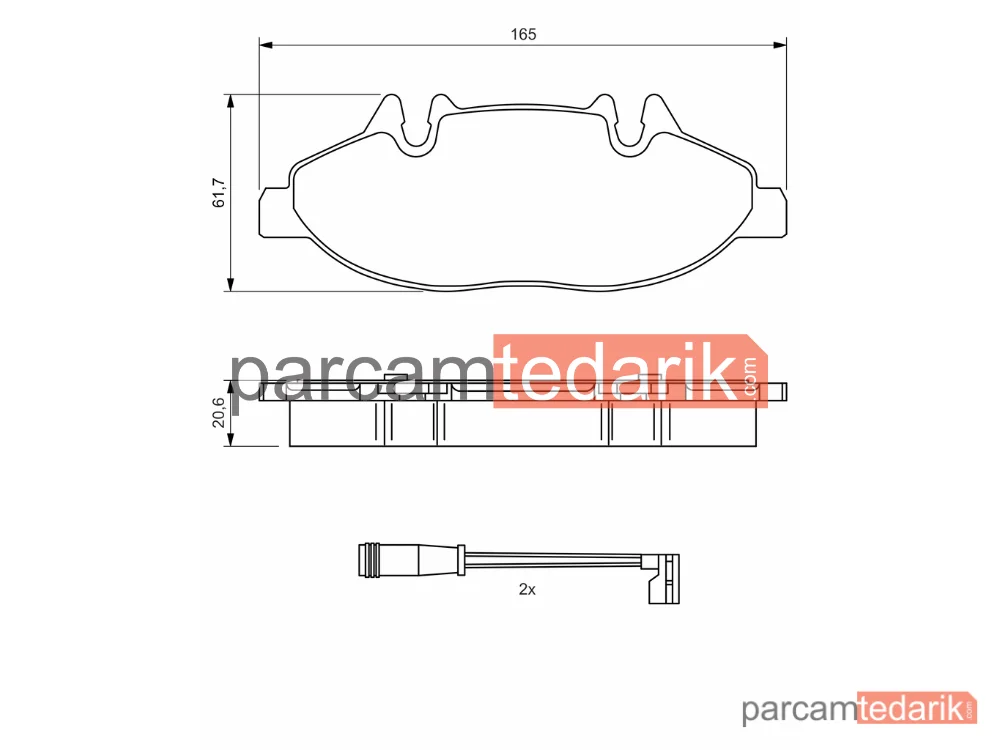 BOSCH 0986494081 | Fren Balatası (Ön) — Mercedes-Benz Viano, Mercedes-Benz Vito / Mixto, Mercedes-Benz Vito