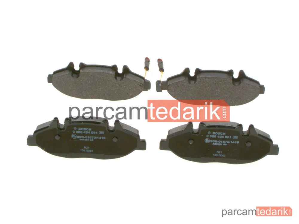 BOSCH 0986494081 | Fren Balatası (Ön) — Mercedes-Benz Viano, Mercedes-Benz Vito / Mixto, Mercedes-Benz Vito
