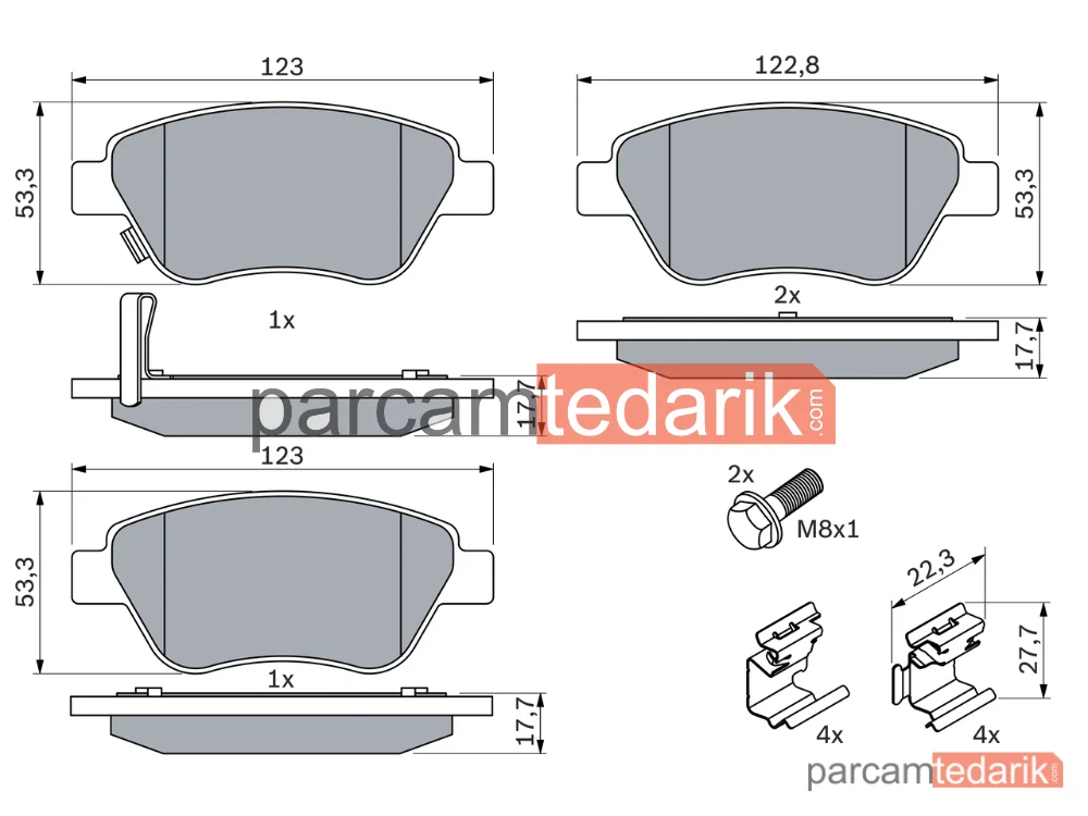BOSCH 0986494092 | Fren Balatası — Opel Corsa D, Opel ADAM