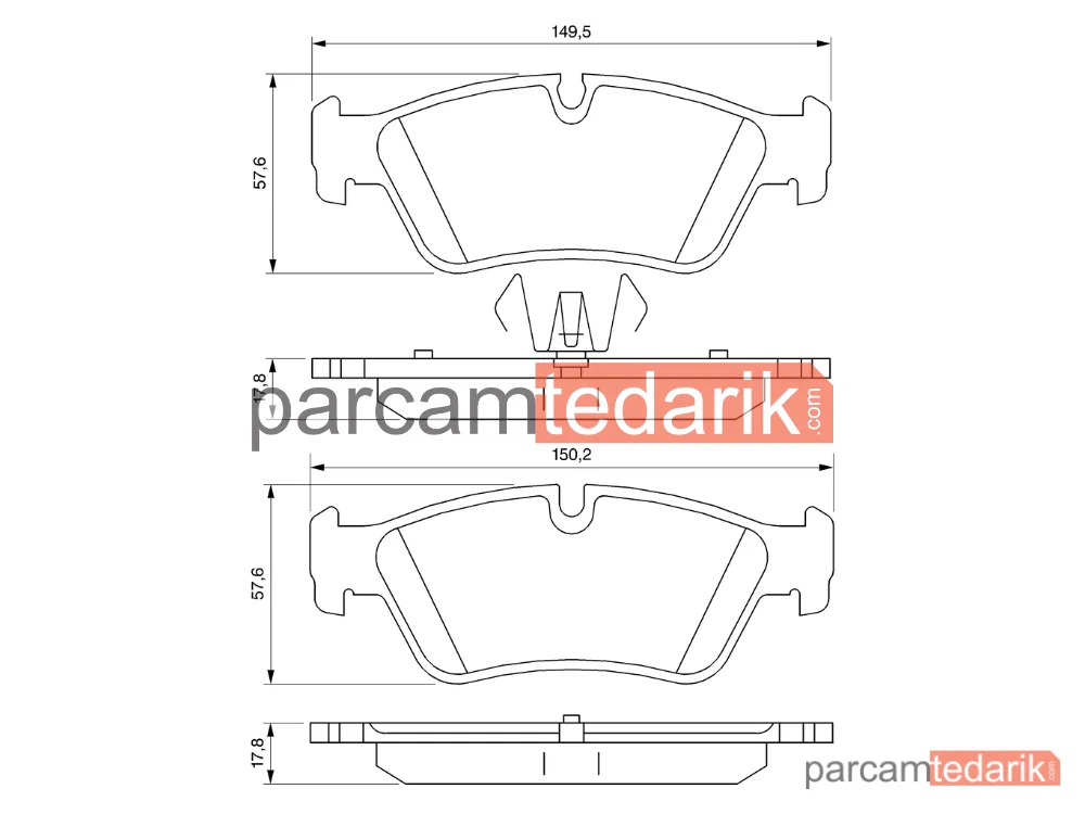 BOSCH 0986494096 | Fren Balatası — BMW 3